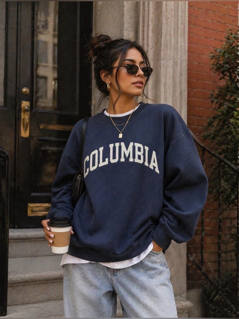 Vintage 1990s Columbia University Champion Reverse Weave Crewneck Sweatshirt M